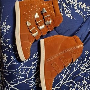 Heeled Studded Sneakers